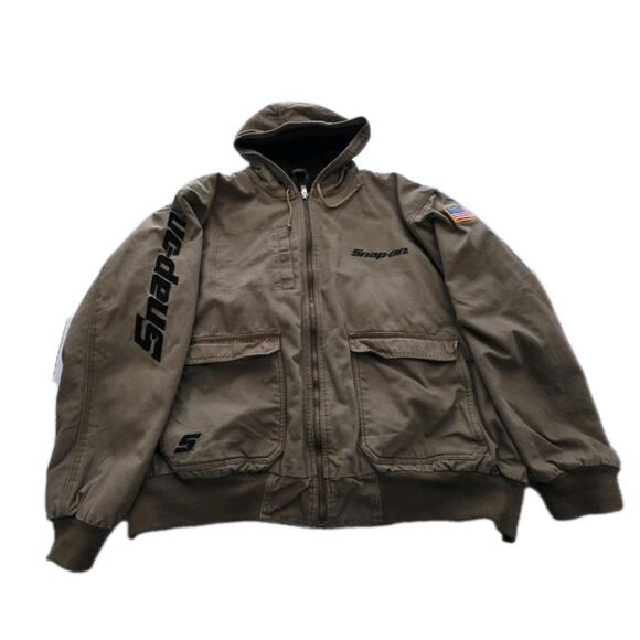 Vintage Official Snap-On Tools Quilted Canvas Jacket Mens Size 2XL Embroidered - Picture 6 of 16